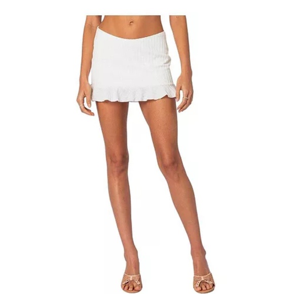 Edikted Adrianne Textured Knit Mini Skirt - Picture 4 of 6